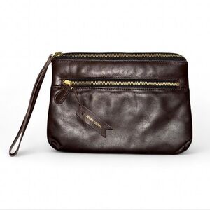 Genuine Leather Brown Women’s Wristlet